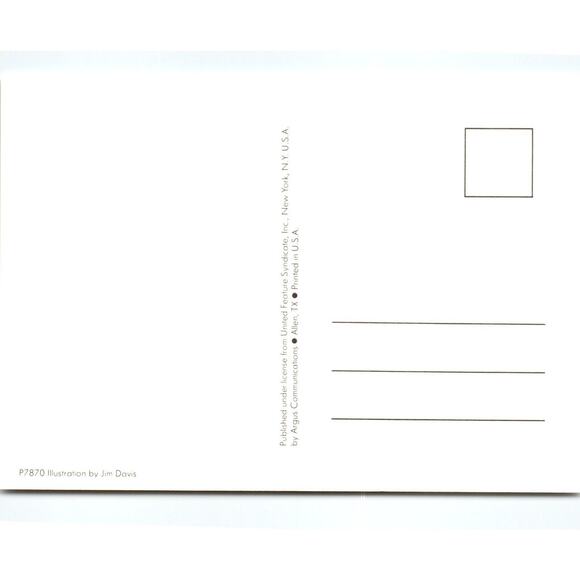 Garfield Cat Christmas Postcard Odie Arlene Holiday Greetings Jim Davis 1980 - Picture 2 of 2